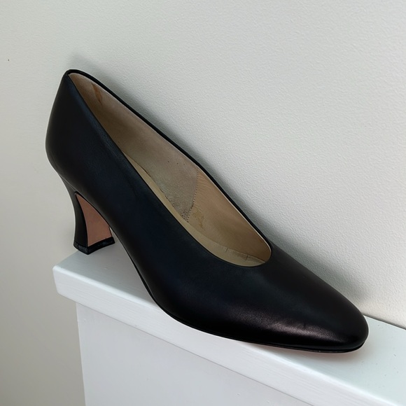 NWT Elegant Black Gemma Nappa High Heel Pumps Claudia Ciuti 9 M 100% Leather - Picture 1 of 12